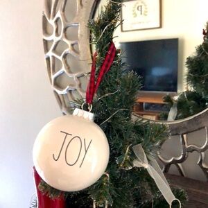 Rae Dunn JOY farmhouse Christmas tree ornament
